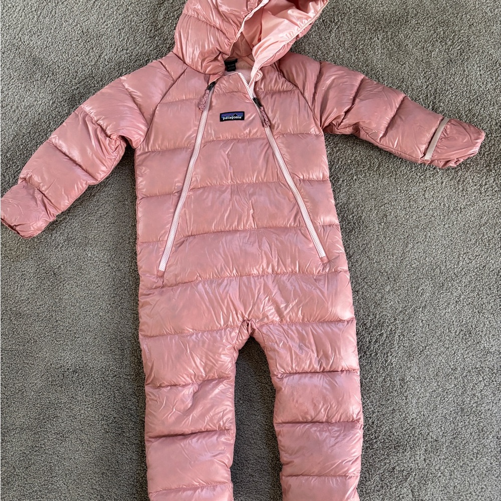 Patagonia Pink Hooded Snowsuit